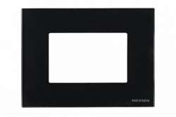 ABB NIE Zenit Стекло черное Рамка итальянский стандарт на 3 модуля арт. N2473 CN