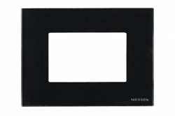 ABB NIE Zenit Стекло черное Рамка итальянский стандарт на 4 модуля арт. N2474 CN
