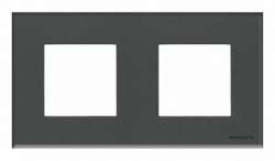 ABB NIE Zenit Стекло графит Рамка 2-я 2+2 мод арт. N2272 CF