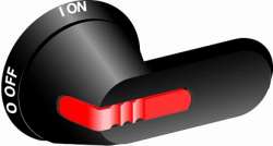 ABB OHB65J6E-RUH Ручка черная для рубильников ОТ160...250,с символами для установки на дверь арт. 1SCA100231R1001