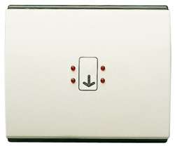 ABB Olas Накладка для механизма карточного выключателя с линзой подсветки и маркировкой, белый жасмин арт. 8414 BL