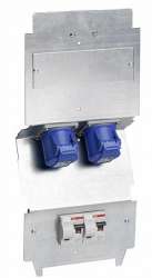 ABB Панель монтажная CWFB2216/16A, оцинк.сталь 2xCEE 2P+E, 2хАВДТ C6, 30mA арт. 2CMA177244R1000