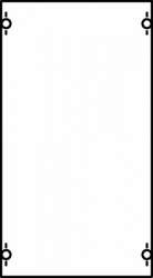 ABB Панель с защитной крышкой без прорези и Дин-рейкой арт. 1B00A