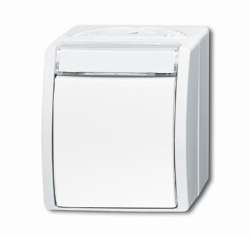 ABB Переключатель 1-клавишный, с полем для надписи, IP44, для открытого монтажа, серия ocean, цвет а арт. 1085-0-1624