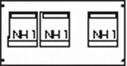 ABB Пластрон для 3 NH1 3ряда/3 рейки арт. AG90