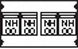 ABB Пластрон для 4 NH00 2ряда/2 рейки арт. AG75