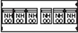 ABB Пластрон для 6 NH00 3ряда/2 рейки арт. AG84