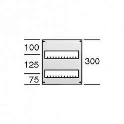 ABB Пластрон размером 300х250мм c прорезями 1 ряд, 2 рейки арт. AS12