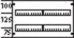 ABB Пластрон размером 300х500мм с прорезями 2 ряда, 2 рейки арт. AS22