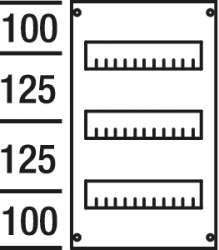 ABB Пластрон размером 450х250мм глухой 1 ряд, 3 рейки арт. AG13