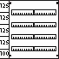 ABB Пластрон размером 600х500мм глухой 2 ряда, 4 рейки арт. AG24
