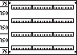 ABB Пластрон размером 600х750мм с прорезями 4 ряда, 3 рейки арт. AS234
