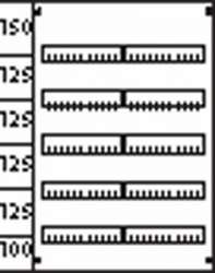 ABB Пластрон размером 750х500мм с прорезями 2 ряда, 5 реек арт. AS25