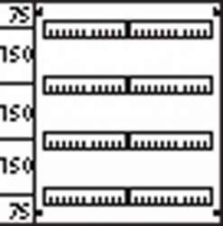 ABB Пластрон с прорезями 2ряда/4 рейки-150мм арт. AS224