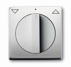 ABB Pure сталь Плата центральная с поворотной ручкой, с маркировкой, для выключателя жалюзи 2712/2713 U и 2722/2723 U арт. 1710-0-3748