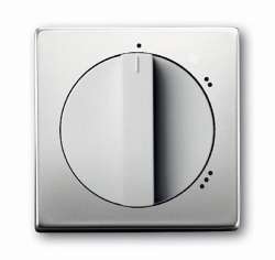 ABB Pure сталь Плата центральная с поворотной ручкой для переключателя на 3 положения 2710/1 U арт. 1710-0-3759