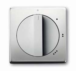 ABB Pure сталь Плата центральная с поворотной ручкой для переключателя на 3 положения 2710 U арт. 1710-0-3758