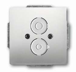 ABB Pure сталь Плата центральная с суппортом для разъёмов BNC и TNC арт. 1710-0-3770