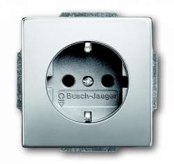 ABB Pure сталь Розетка с/з 16А 250В арт. 2011-0-3850