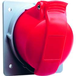 ABB RAM Розетка панельная с угловым минимальным фланцем 316RAM6, 16A, 3P+E, IP44, 6ч арт. 2CMA170012R1000