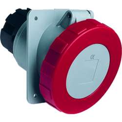 ABB RAU Розетка панельная с угловым унифицированным фланцем 263RAU6W, 63A, 2P+E, IP67, 6ч арт. 2CMA167442R1000