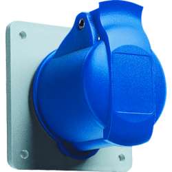 ABB RU Розетка панельная с прямым унифицированным фланцем 216RU9, 16A, 2P+E, IP44, 9ч арт. 2CMA193171R1000