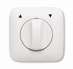 ABB Reflex SI Плата центральная с ручкой для жалюзи с маркировкой, Reflex SI, альпийский белый арт. 1753-0-2462