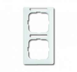 ABB Reflex SI Рамка 2-постовая, вертикальная, с полем для надписи, Reflex SI linear, альпийский белый арт. 1754-0-4059