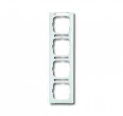 ABB Reflex SI Рамка 4-постовая, вертикальная, с полем для надписи, Reflex SI linear, альпийский белый арт. 1754-0-4063