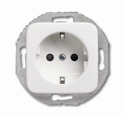 ABB Reflex SI Розетка с/з 16А 250В, с круглым суппортом, альпийский белый арт. 2011-0-2183