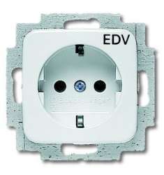 ABB Reflex SI Розетка с/з 16А 250В с маркировкой EDV, Reflex SI, альпийский белый арт. 2011-0-6206