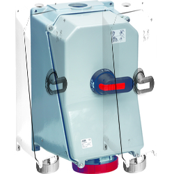 ABB Розетка металл. с выключателем и механической блокировкой 4125MM6, 125A, 3P+N+E, IP44, 6ч арт. 2CMA168053R1000