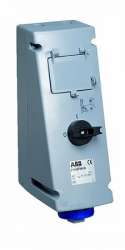 ABB Розетка с рубильником, механической блокировкой и ВА 332MPM4W, 32А, 3Р+Е, IP67, 4ч арт. 2CMA168014R1000