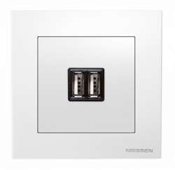 ABB SKY Альпийский белый Накладка для механизмов зарядного устройства USB, арт.8185 арт. 2CLA858500A1101