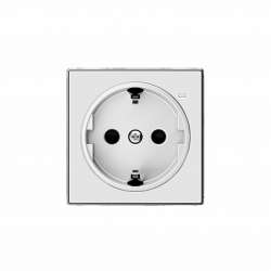 ABB SKY Альпийский белый Накладка для розетки SCHUKO с линзой для контрольной подсветки арт. 2CLA858880A1101