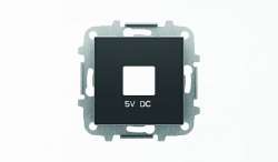 ABB SKY Чёрный бархат Накладка для механизмов зарядного устройства USB, арт.8185 арт. 2CLA858500A1501