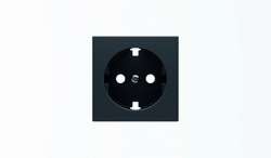 ABB SKY Чёрный бархат Накладка для розетки SCHUKO с плоской поверхностью арт. 2CLA858890A1501