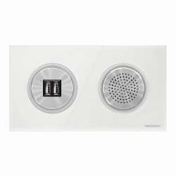 ABB SKY Moon Стекло белое Рамка 2-постовая арт. 2CLA867200A3001