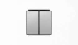 ABB SKY Нержавеющая сталь Клавиша для 2-клавишного механизма "выключатель+переключатель" арт.8142, серия SKY, цвет Нержавеющая сталь арт. 2CLA854200A1401