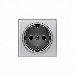 ABB SKY Нержавеющая сталь Накладка для розетки SCHUKO арт. 2CLA858800A1401