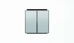 ABB SKY Серебристый алюминий Клавиша для 2-клавишного механизма "выключатель+переключатель" арт.8142 арт. 2CLA854200A1301