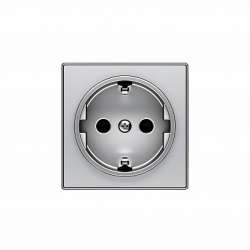 ABB SKY Серебристый алюминий Накладка для розетки SCHUKO арт. 2CLA858800A1301