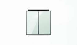 ABB SKY Стекло белое Клавиша для 2-клавишных выключателей/переключателей/кнопок арт. 2CLA851100A2101