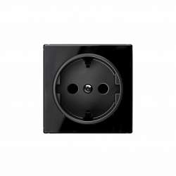 ABB SKY Стекло чёрное Накладка для розетки SCHUKO арт. 2CLA858800A2501