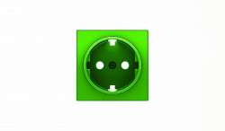 ABB SKY Зелёный Накладка для розетки SCHUKO арт. 2CLA858880A1001