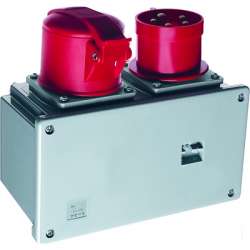 ABB Соединительное устройство для монтажа на поверхность с подключение шлейфа 416A6, вилка и розетка 3P+N+E, 16А, IP44, 6ч арт. 2CMA168127R1000