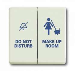 ABB Solo/future Клавиша для механизма 2-клавишного выключателя/переключателя/кнопки, с символом Уборка/Не беспокоить, chalet-white арт. 1751-0-3063