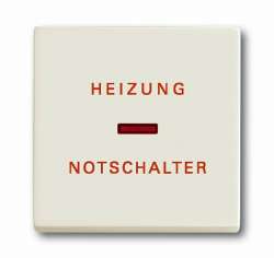 ABB Solo/future Клавиша для механизма одноклавишного выключателя/переключателя/кнопки, с красной линзой, с маркировкой HNS, chalet-white арт. 1751-0-3069