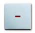 ABB Solo/future Клавиша для механизма одноклавишного выключателя/переключателя/кнопки с красной линзой, серебристый алюминий арт. 1751-0-2945