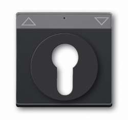 ABB Solo/future Плата центральная для выключателя жалюзи с зам. 2712/2713 , 2722/2723 и 2733, с полем дл надписи, антрацит арт. 1710-0-3626